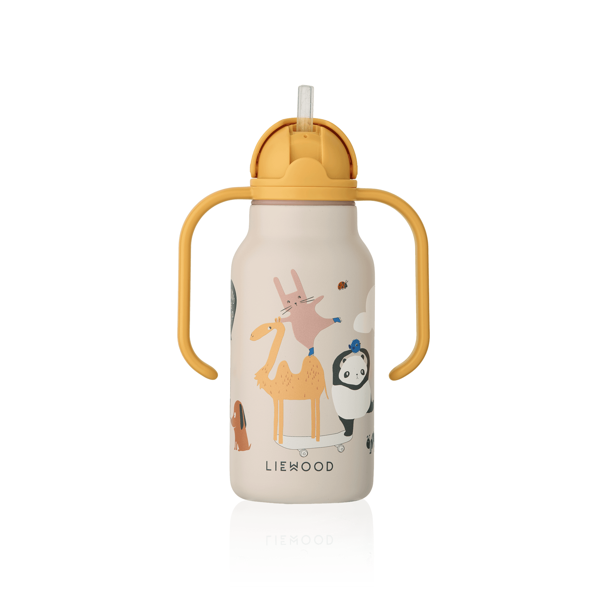 LIEWOOD Kimmie Sugrörsflaska Around the World/Sandy 250 ml - produktbild 3