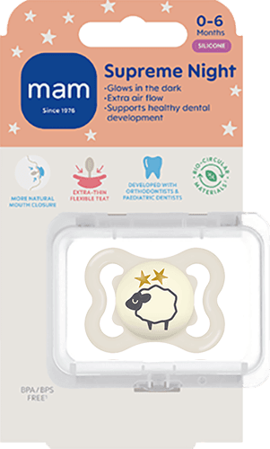 MAM Supreme Night Silicone 0-6 mån Neutral - produktbild 2