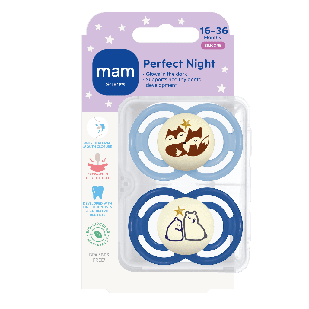 MAM Perfect Night Silicone 16-36 mån Blue 2-pack - produktbild 2