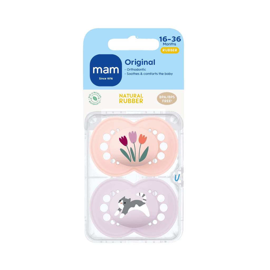 MAM Original Natural Rubber 16-36 mån Pink 2-pack - produktbild 2