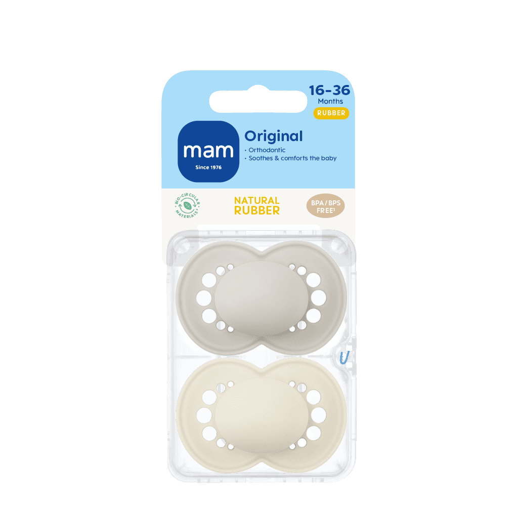 MAM Original Natural Rubber 16-36 mån Neutral Unprinted 2-pack - produktbild 2
