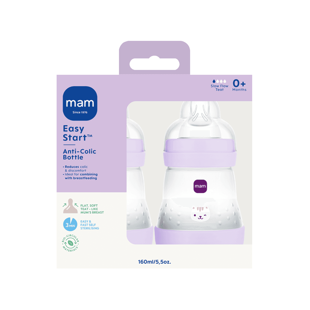 MAM Easy Start Anti-Colic 160 ml Pink 2 st - produktbild 2