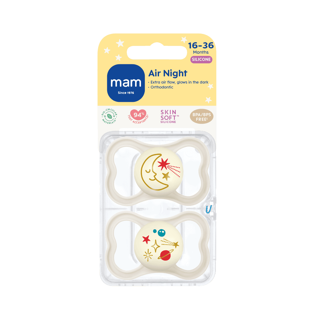 MAM Air Night Silicone 16-36 mån Neutral 2-pack 2