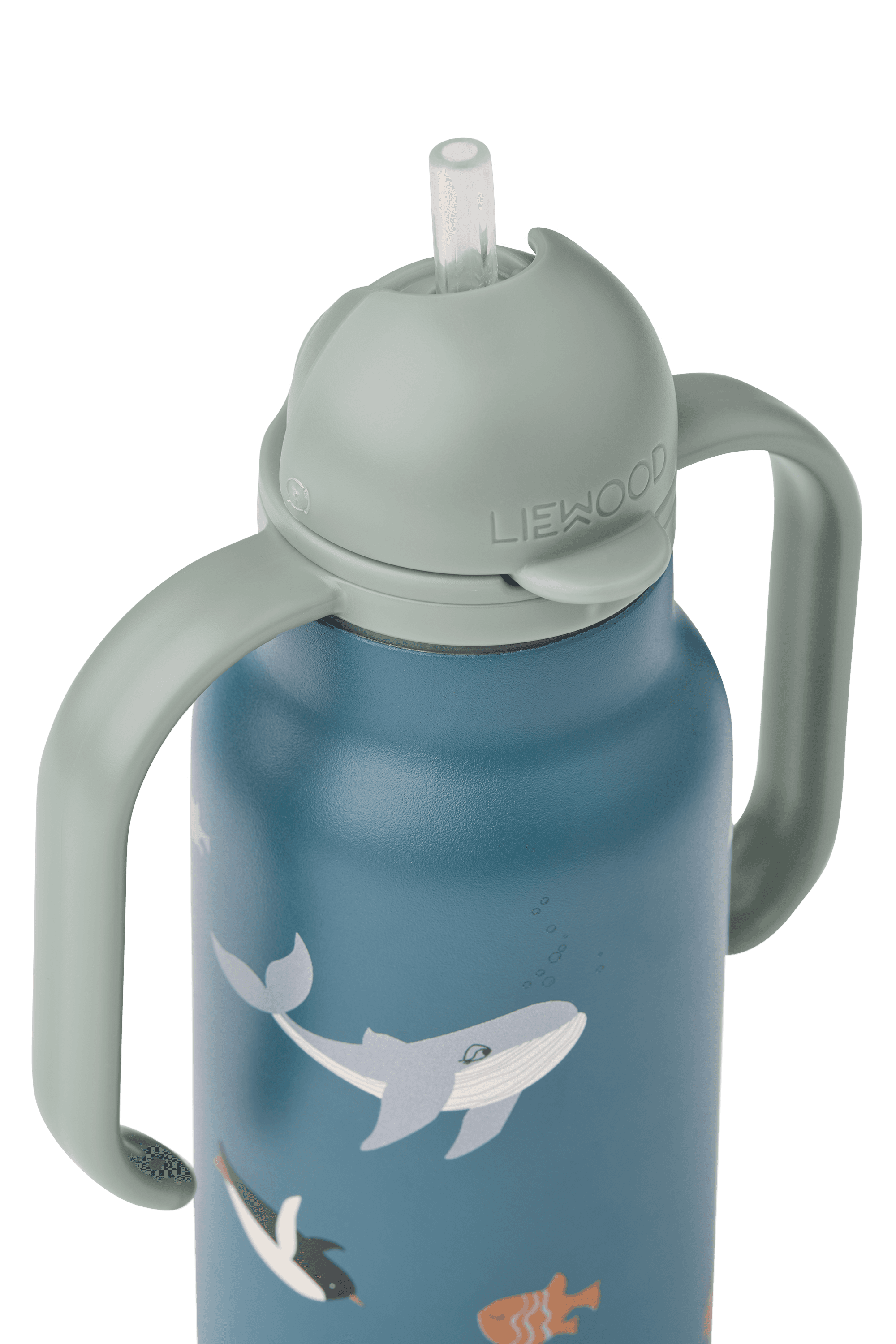 LIEWOOD Kimmie Sugrörsflaska Arctic Sea/Ocean view 250 ml - produktbild 2