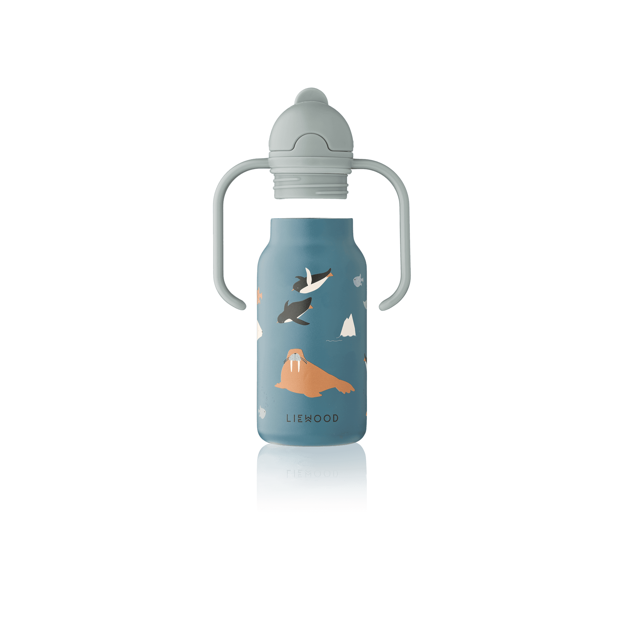 LIEWOOD Kimmie Sugrörsflaska Arctic Sea/Ocean view 250 ml - produktbild 4