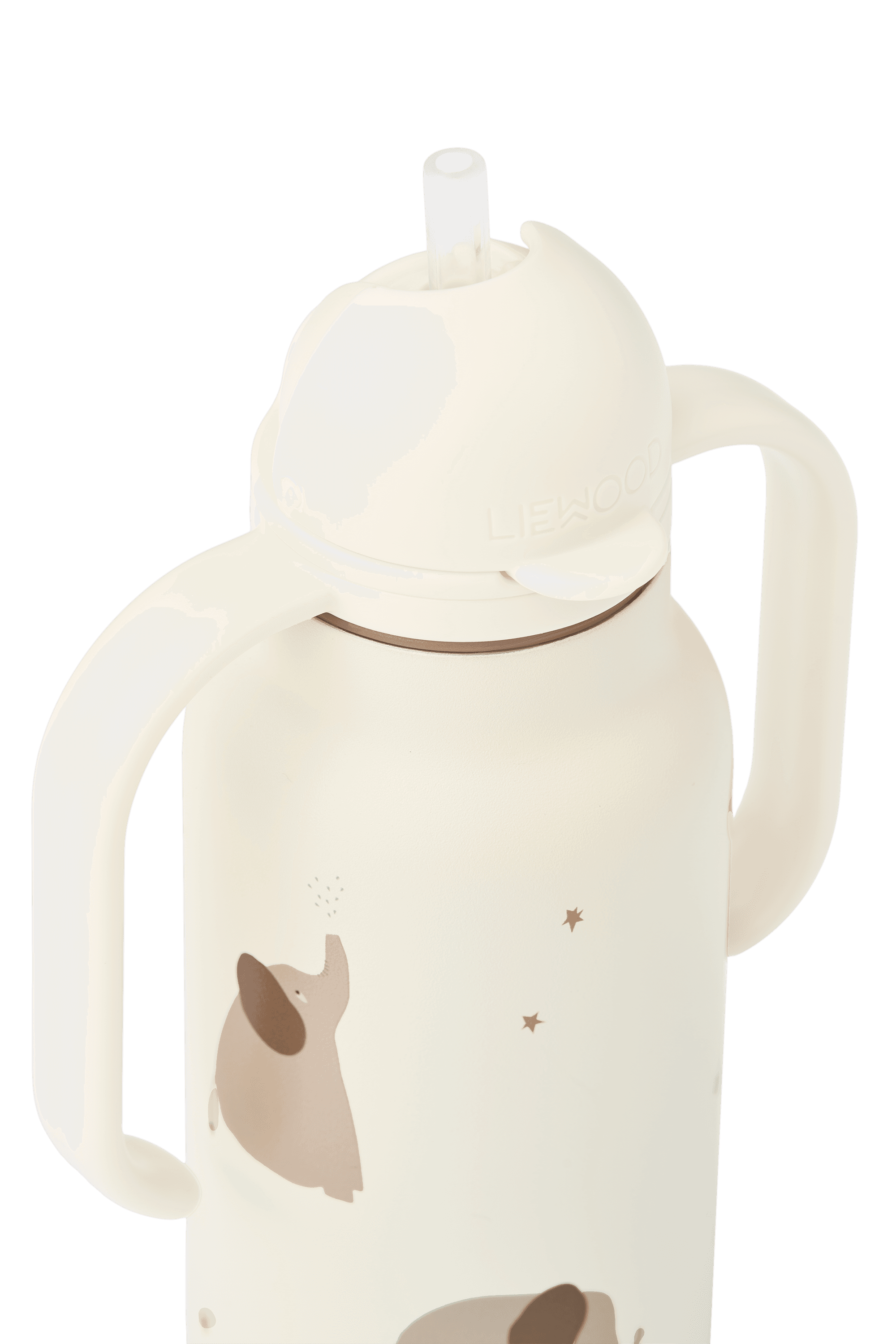 LIEWOOD Kimmie Sugrörsflaska Elephant/Creme de la Crème 250 ml - produktbild 2