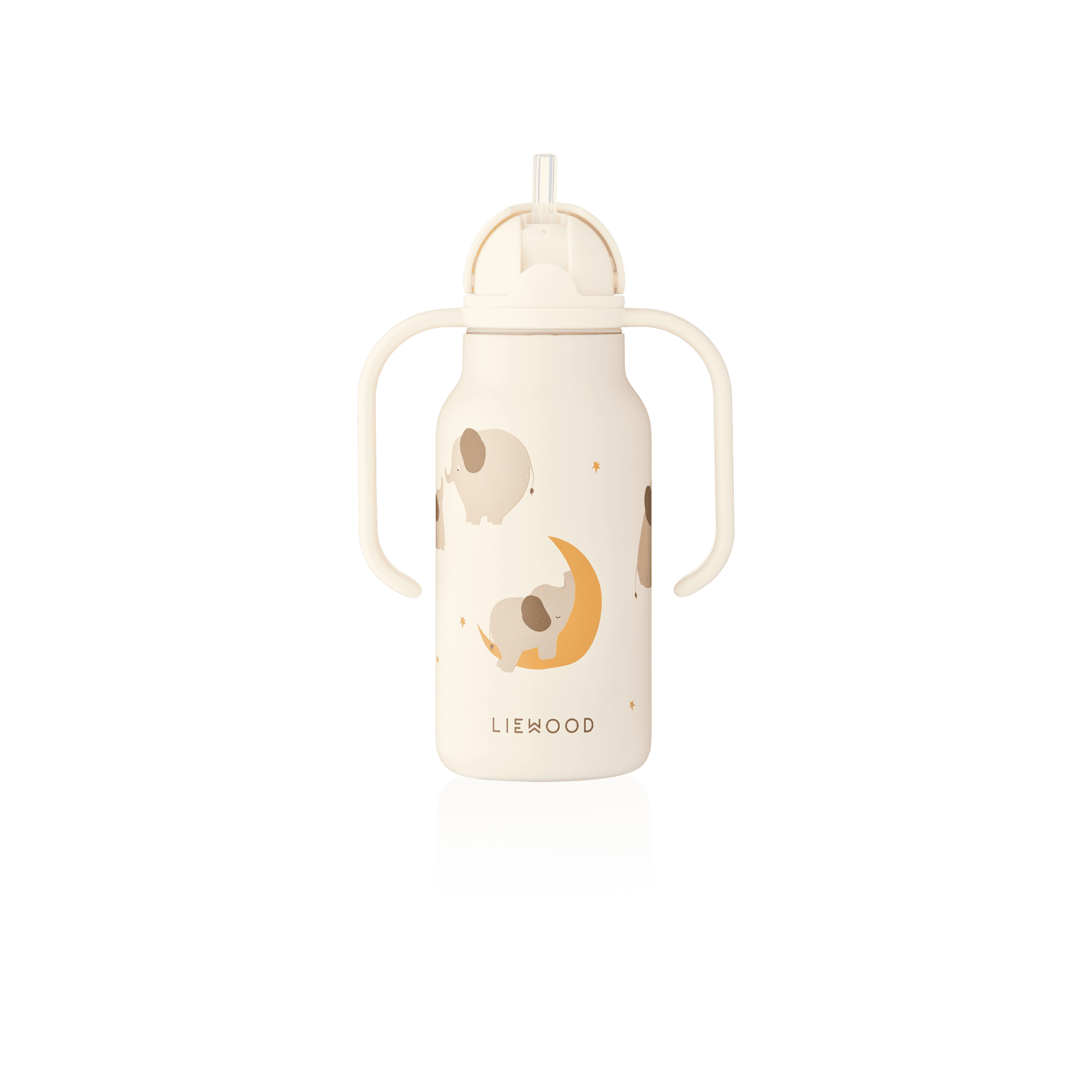 LIEWOOD Kimmie Sugrörsflaska Elephant/Creme de la Crème 250 ml - produktbild 3