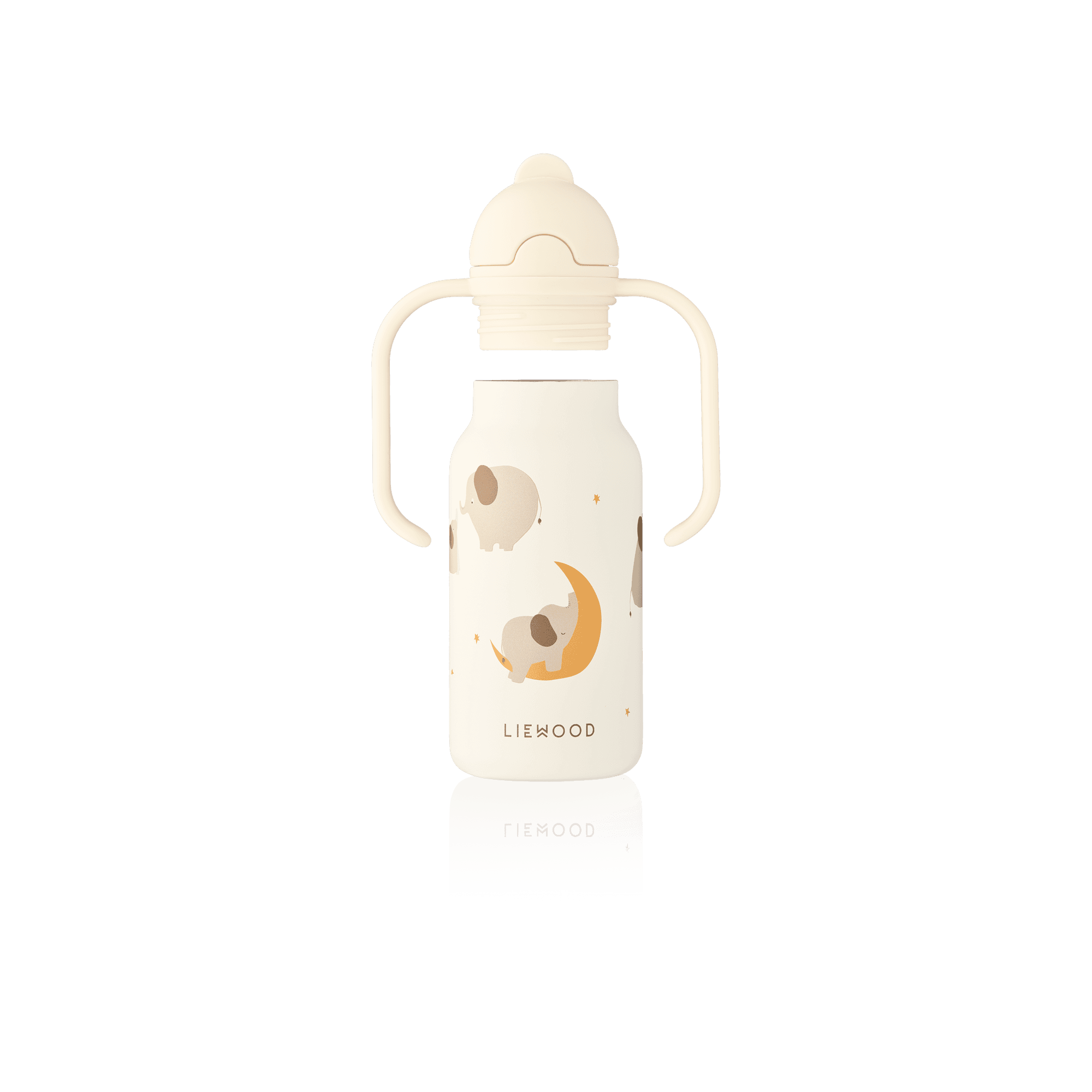 LIEWOOD Kimmie Sugrörsflaska Elephant/Creme de la Crème 250 ml - produktbild 4