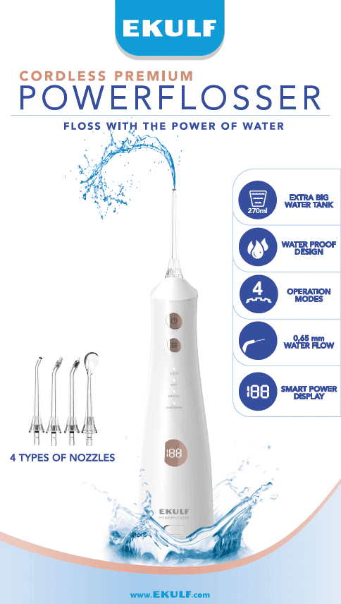 Ekulf PowerFlosser Premium White - produktbild 3