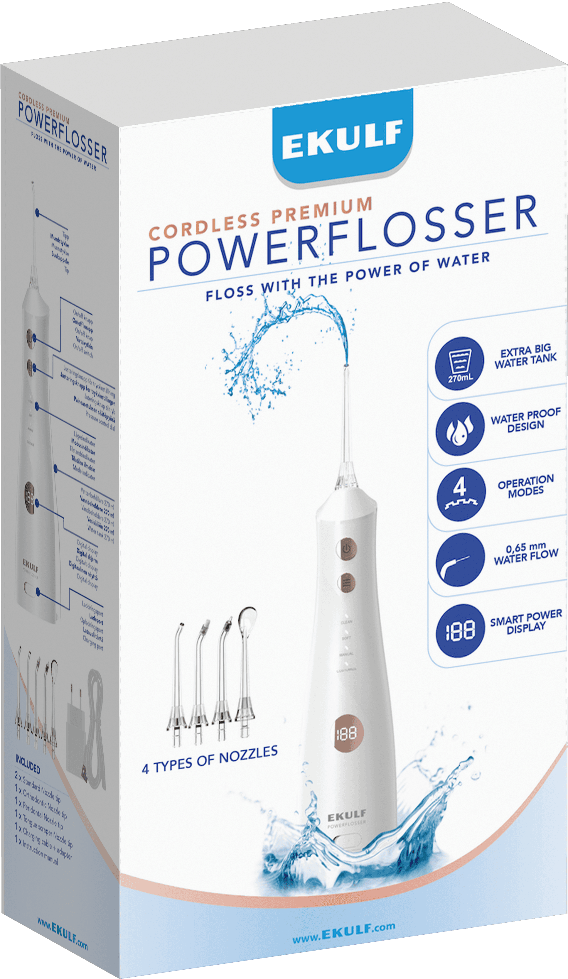 Ekulf PowerFlosser Premium White - produktbild 4
