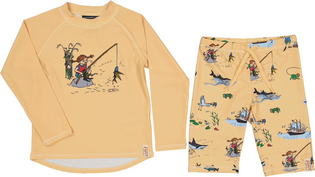 Geggamoja Pippi Långstrump UV-Set Gul 74/80 - produktbild 2