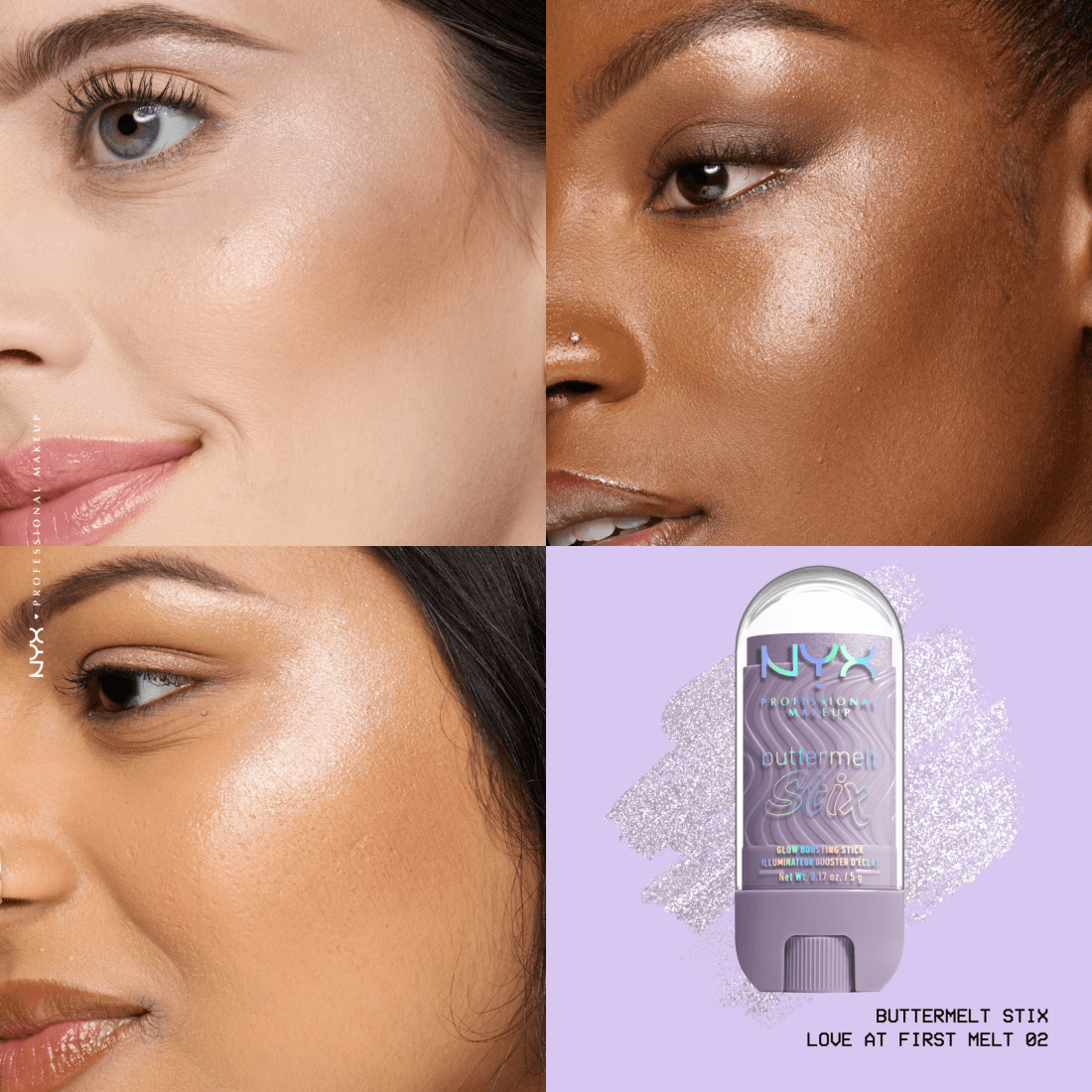 NYX Professional Makeup Buttermelt Glaze Highlighter Stix 02 Love At First 8 ml - produktbild 4