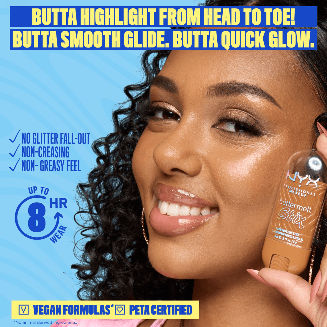 NYX Professional Makeup Buttermelt Glaze Highlighter Stix 04 My Melt Era 8 ml - produktbild 3