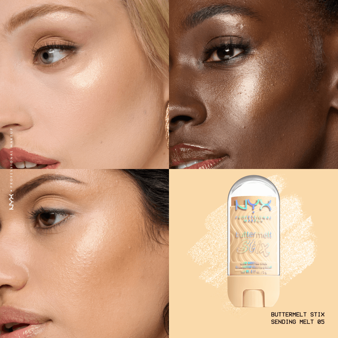NYX Professional Makeup Buttermelt Glaze Highlighter Stix 05 Sending Melt 8 ml - produktbild 4