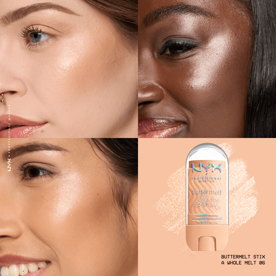 NYX Professional Makeup Buttermelt Glaze Highlighter Stix 06 A Whole Melt 8 ml - produktbild 4