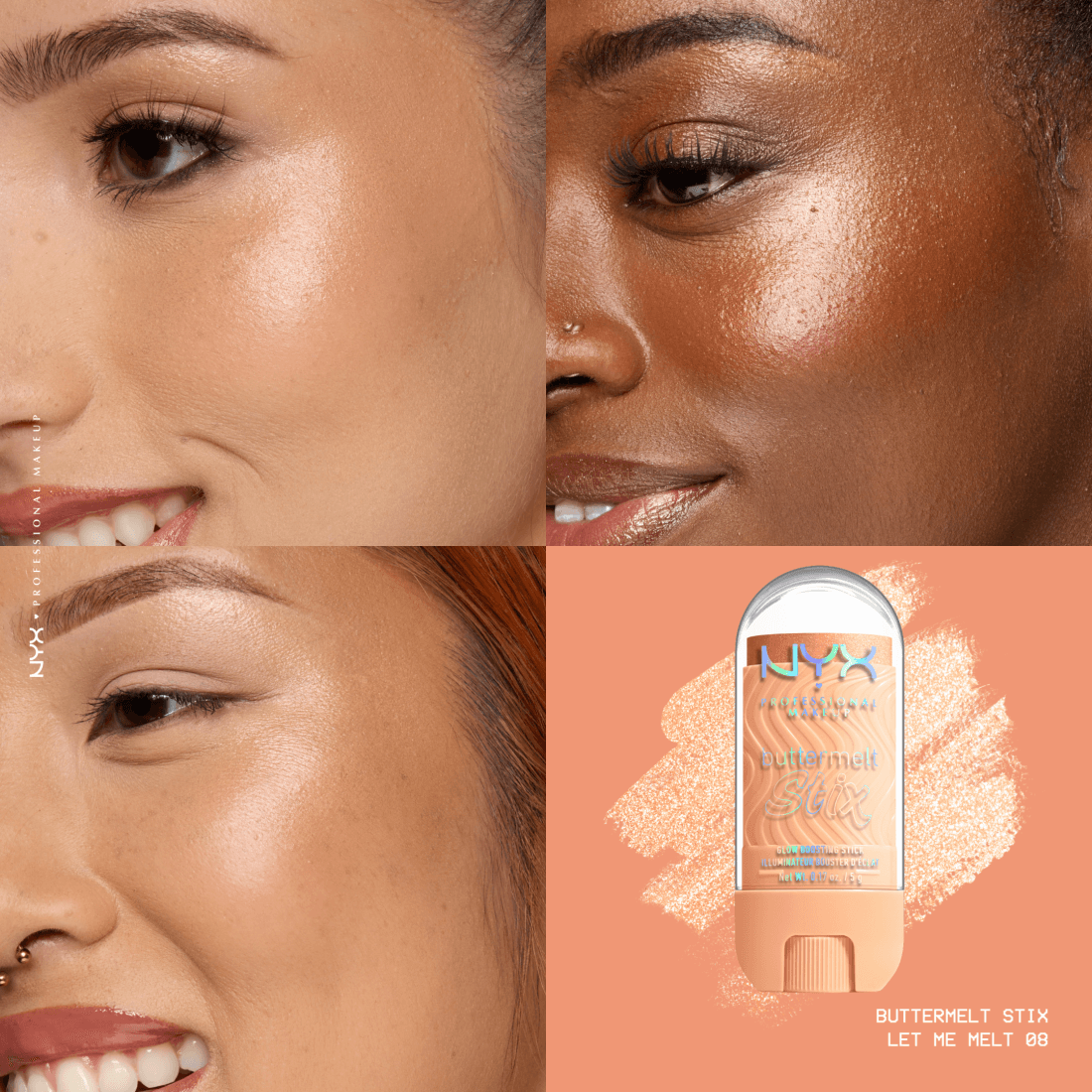 NYX Professional Makeup Buttermelt Glaze Highlighter Stix 08 Let Me Melt 8 ml - produktbild 4