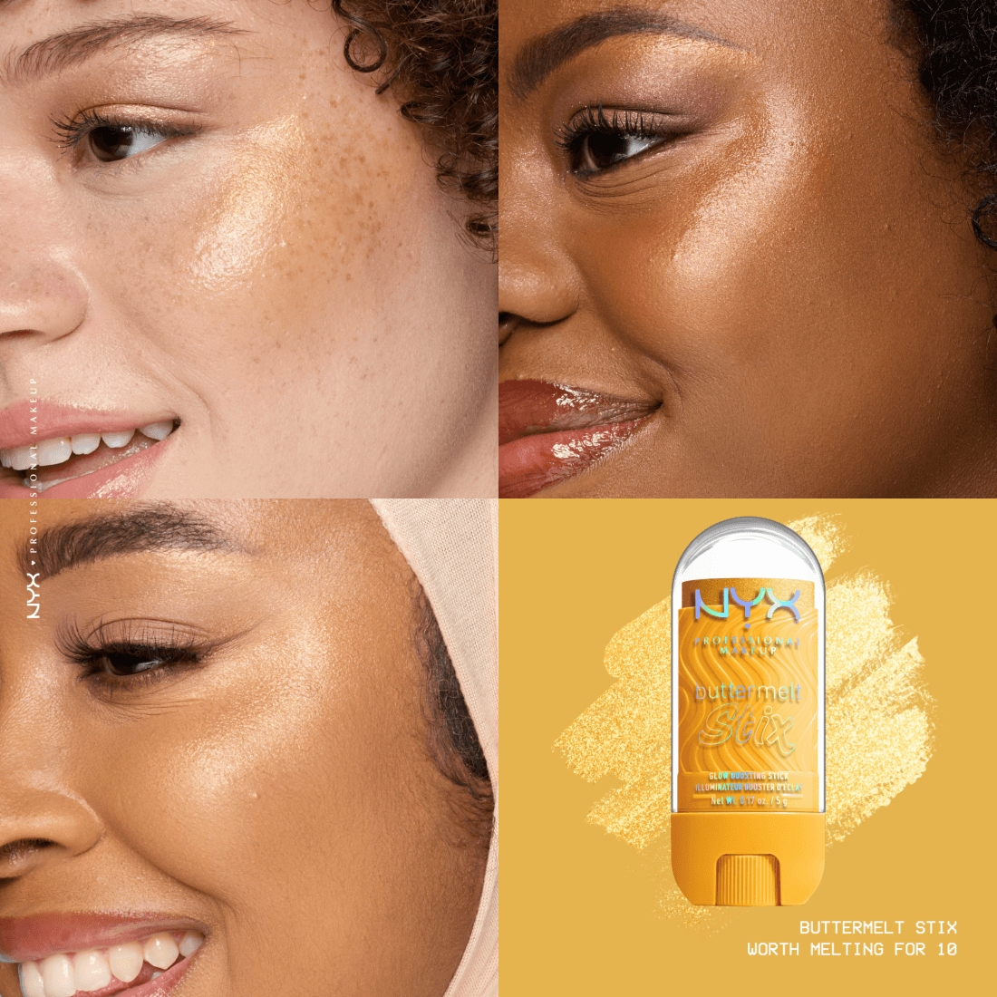 NYX Professional Makeup Buttermelt Glaze Highlighter Stix 10 Worth Melting For 8 ml - produktbild 4