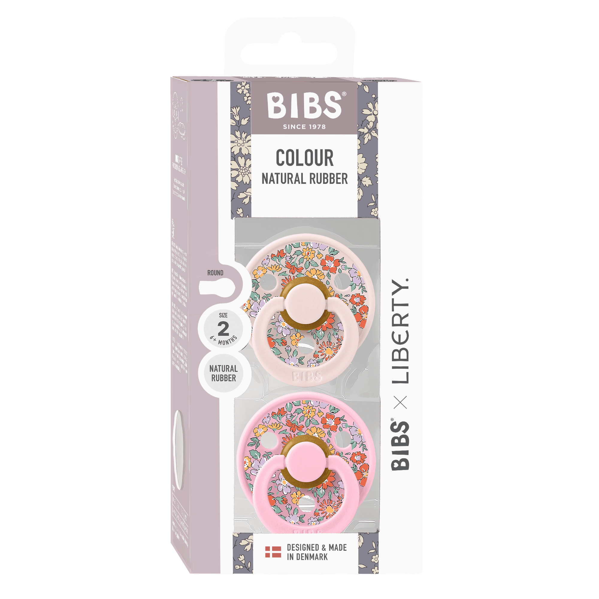 BIBS x Liberty Colour Oscar Meadow Latex Size 2 Petal Mix 2-pack - produktbild 3