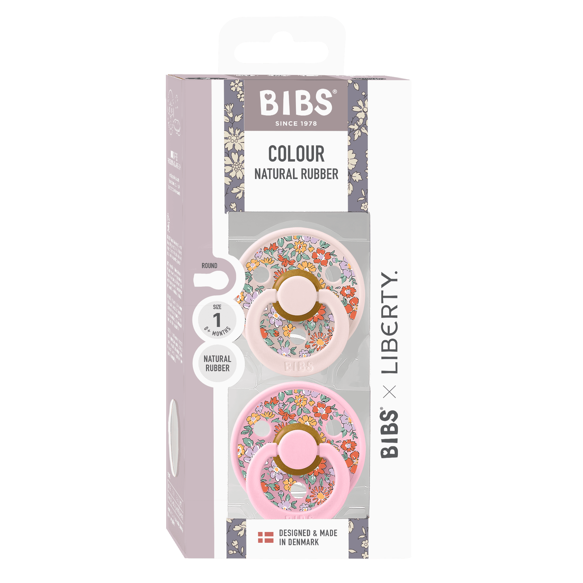 BIBS x Liberty Colour Oscar Meadow Latex Size 1 Petal Mix 2-pack - produktbild 3