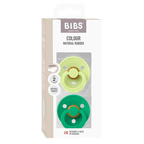 BIBS Colour Latex Anatomical Size 2 Matcha/Cactus 2-pack - produktbild 3