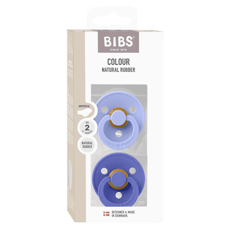 BIBS Colour Latex Anatomical Size 2 Hush/Grape 2-pack - produktbild 3