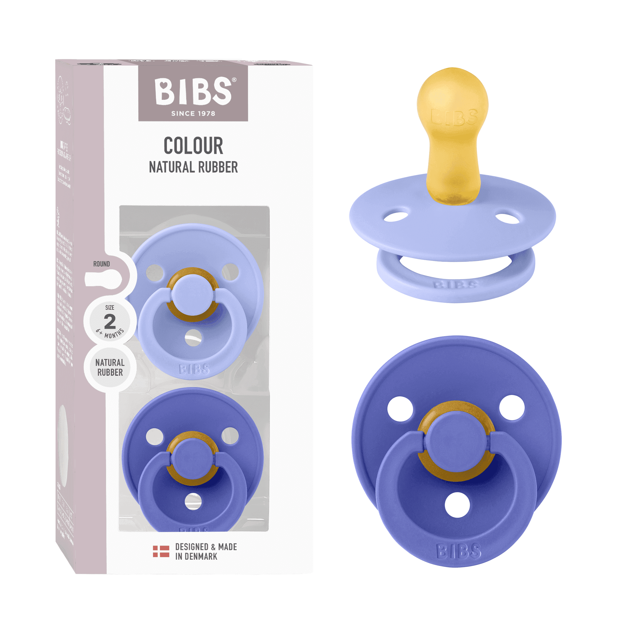 BIBS Colour Latex Size 2 Hush/Grape 2-pack - produktbild 4