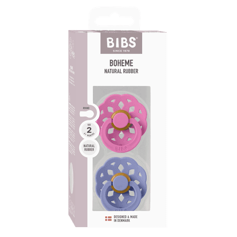 BIBS Boheme Latex Size 2 Bubblegum/Peri 2-pack - produktbild 3