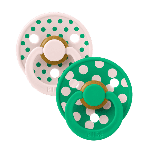 BIBS Studio Colour Polka Latex Size 2 Petal/Cactus 2-pack - produktbild 2