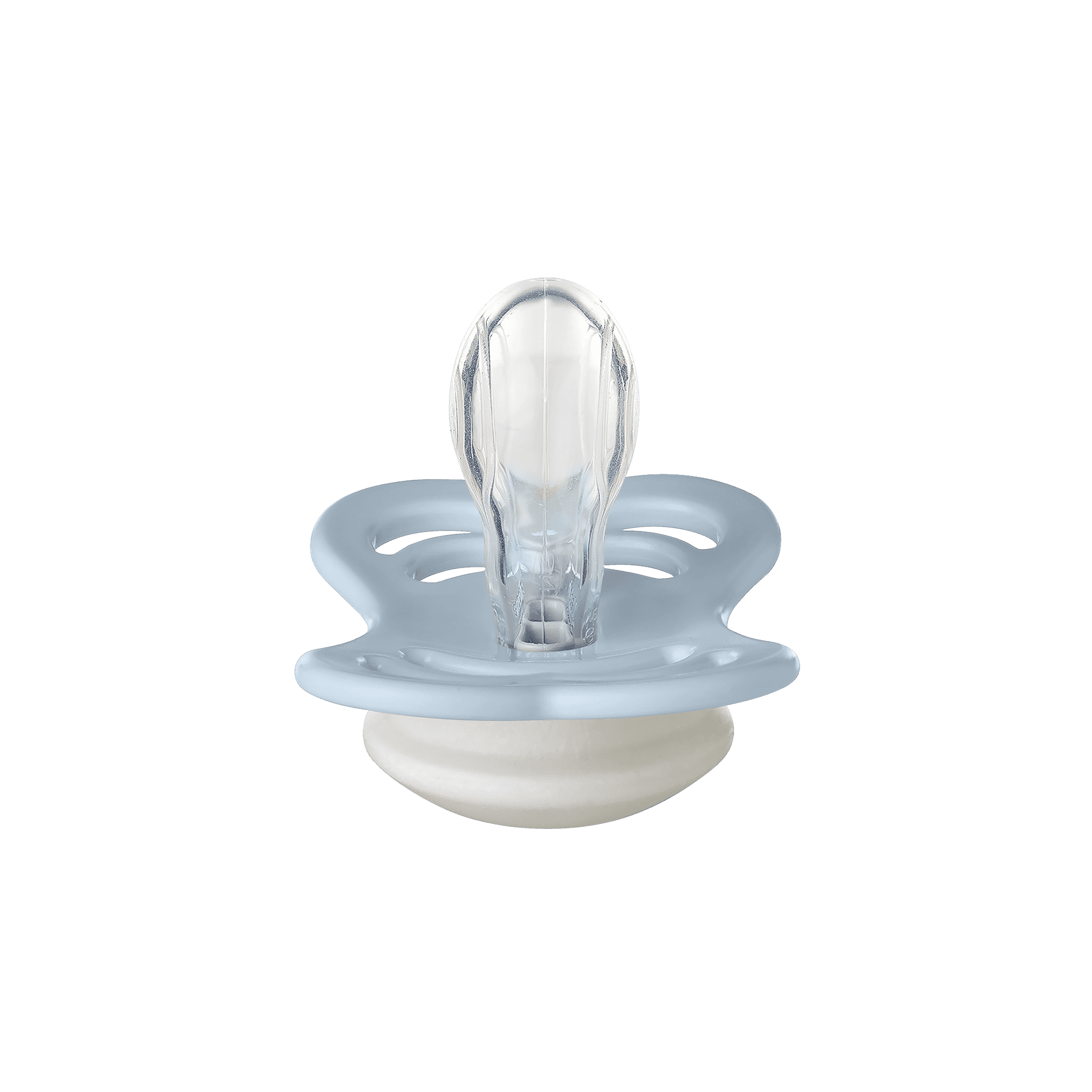 BIBS Supreme Silicone Size 1 Baby Blue GLOW - produktbild 2