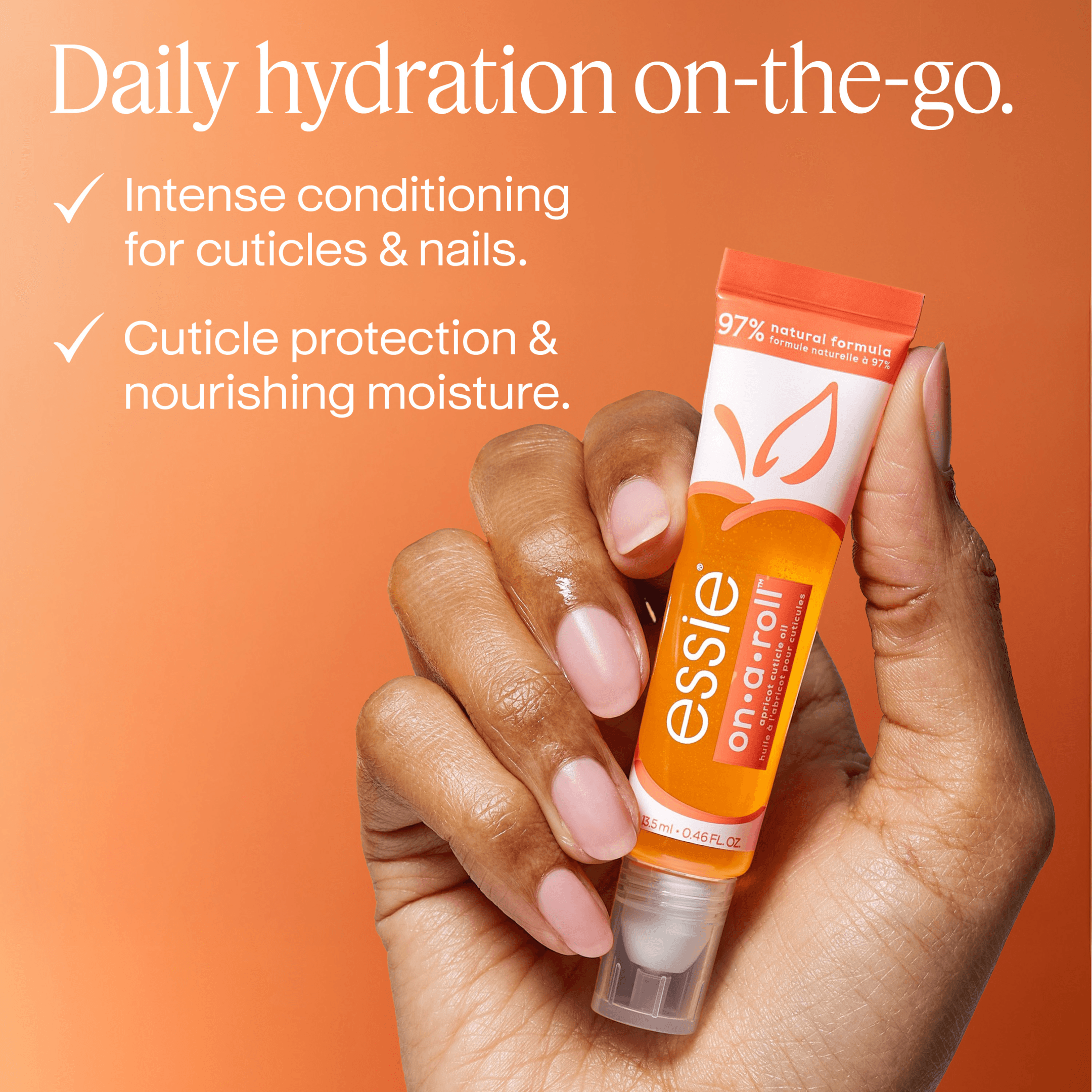 Essie On-a-roll Apricot Nail and Cuticle Oil 13,5 ml - produktbild 3