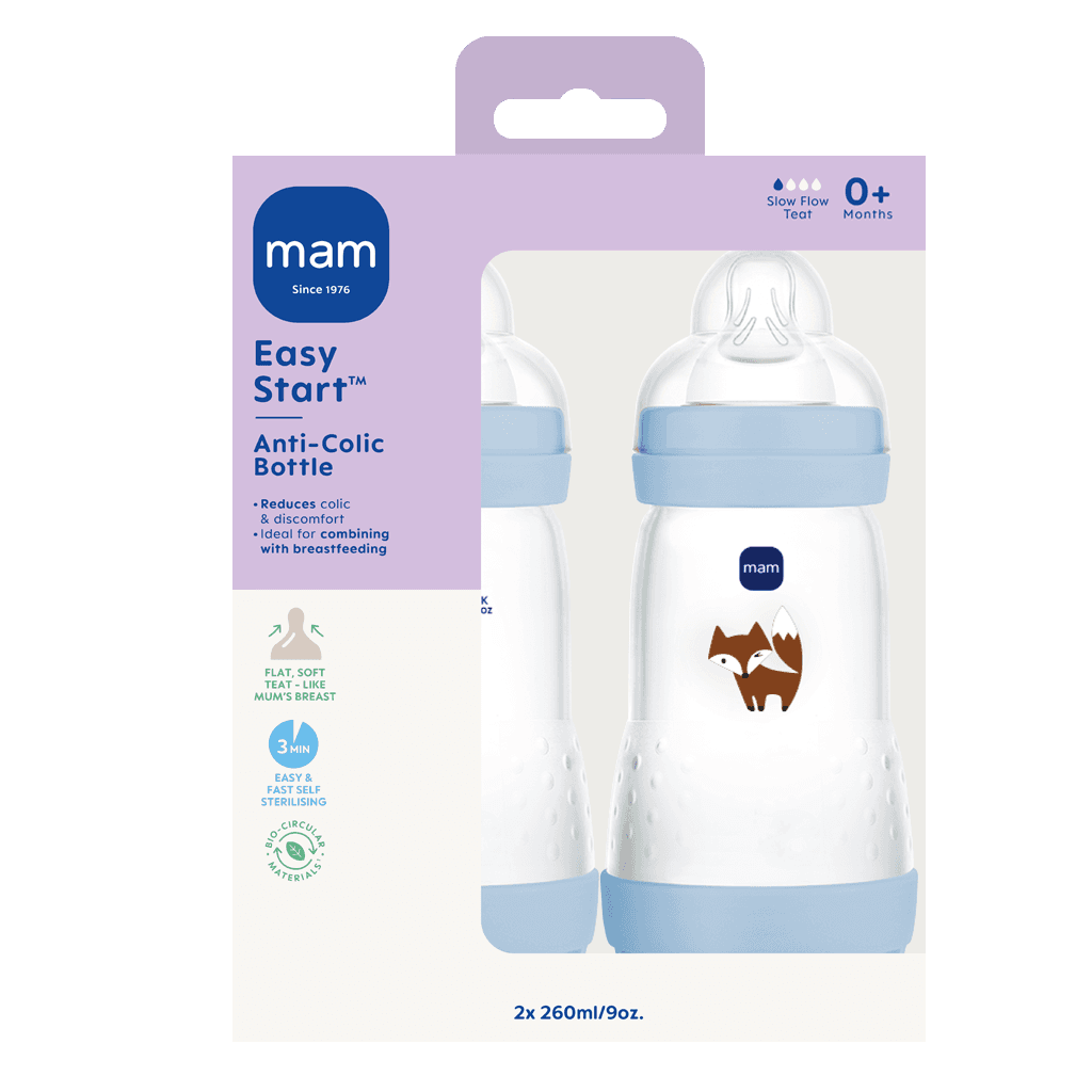 MAM Easy Start Anti-Colic 260 ml Blue 2 st - produktbild 2