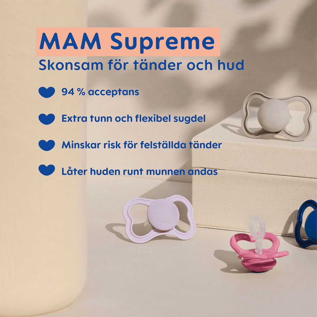MAM Supreme Night Silicone 6-16 mån Blue - produktbild 4