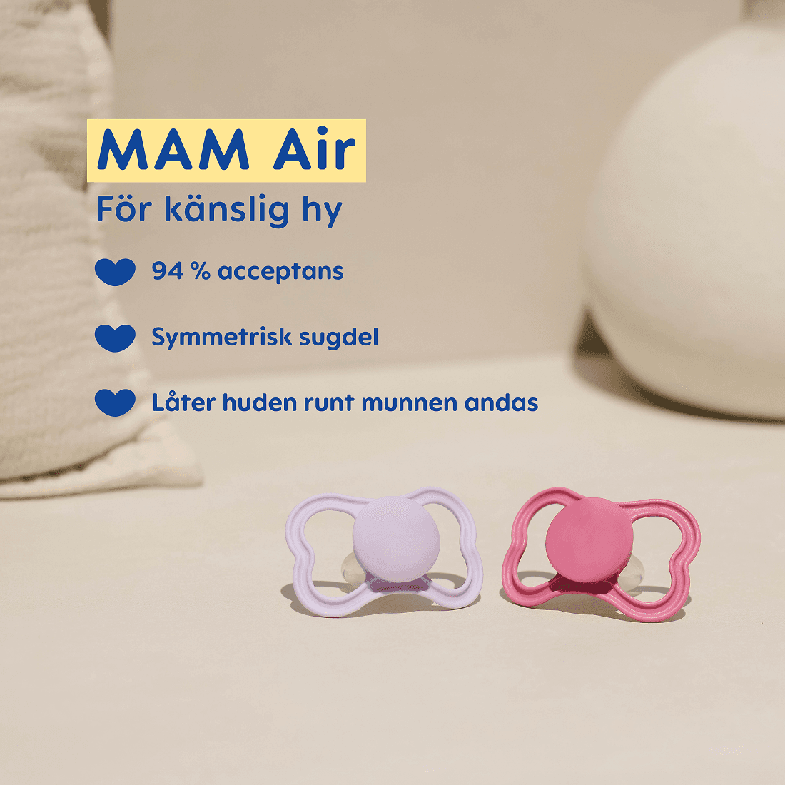 MAM Air Silicone 16-36 mån Neutral Unprinted 2-pack - produktbild 3