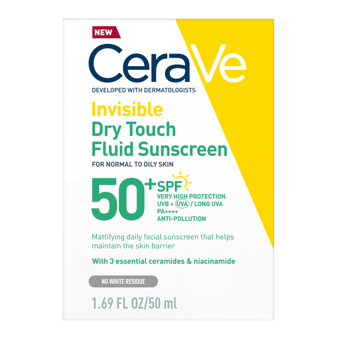 CeraVe Invisible Dry Touch Fluid Sunscreen SPF50+ 50 ml 2