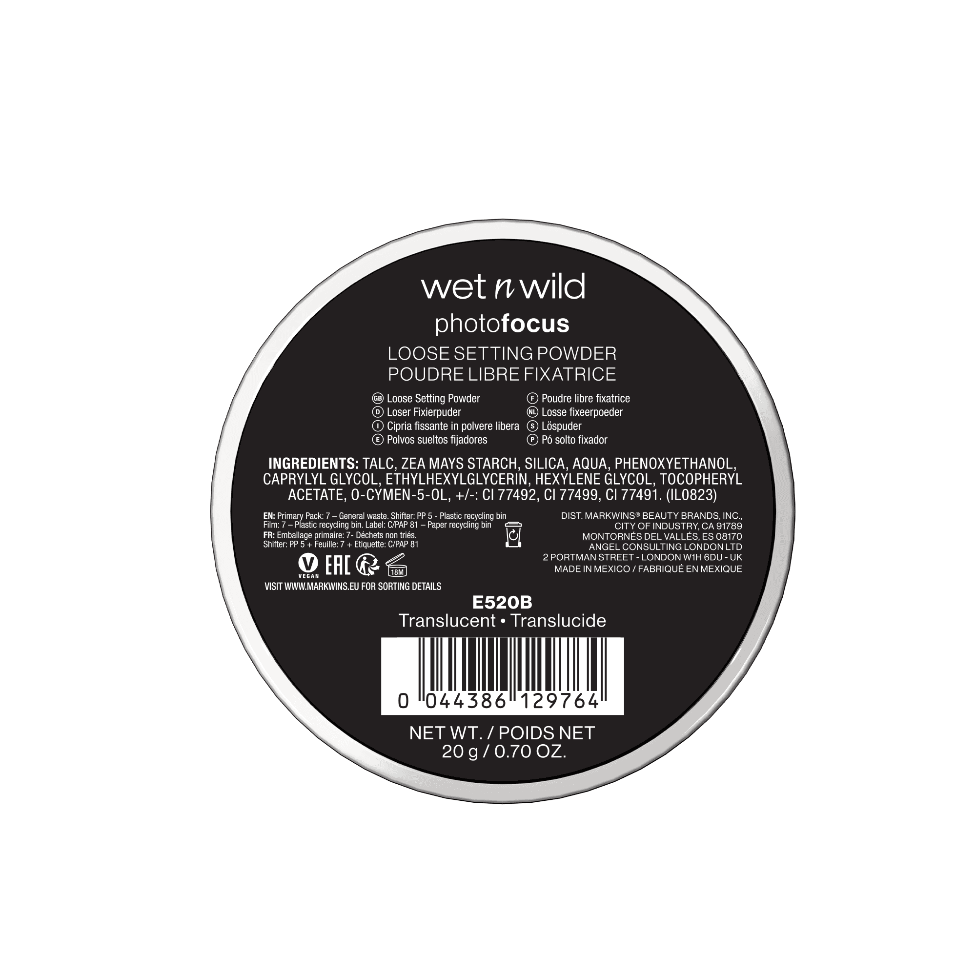 Wet n Wild Photo Focus Loose Setting Powder Translucent 20 g 5