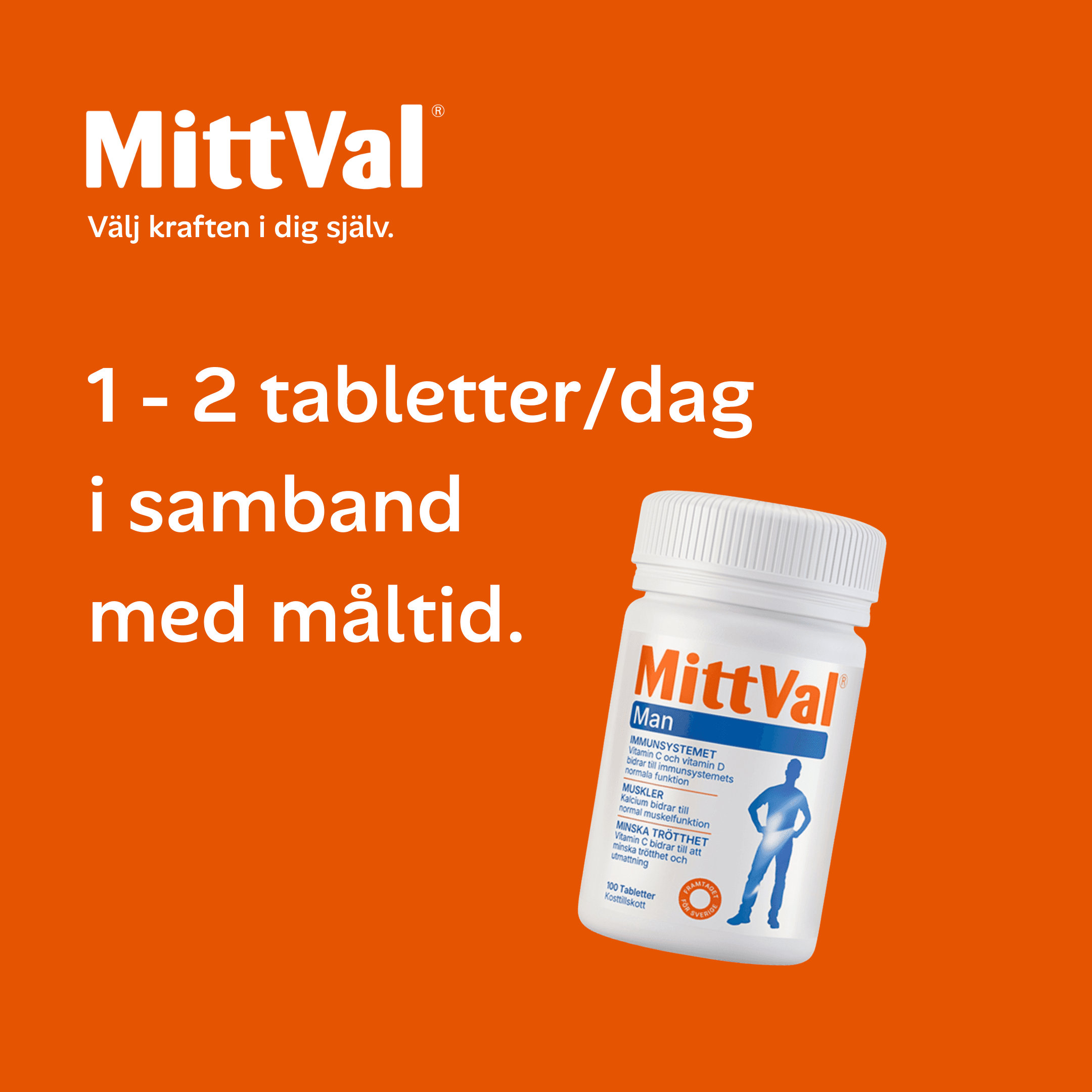MittVal Man 100 tabletter - produktbild 3