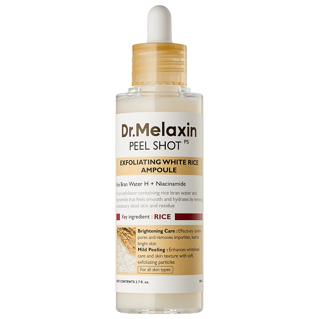 Dr.Melaxin Peel Shot Exfoliating White Rice Ampoule 80 ml 1