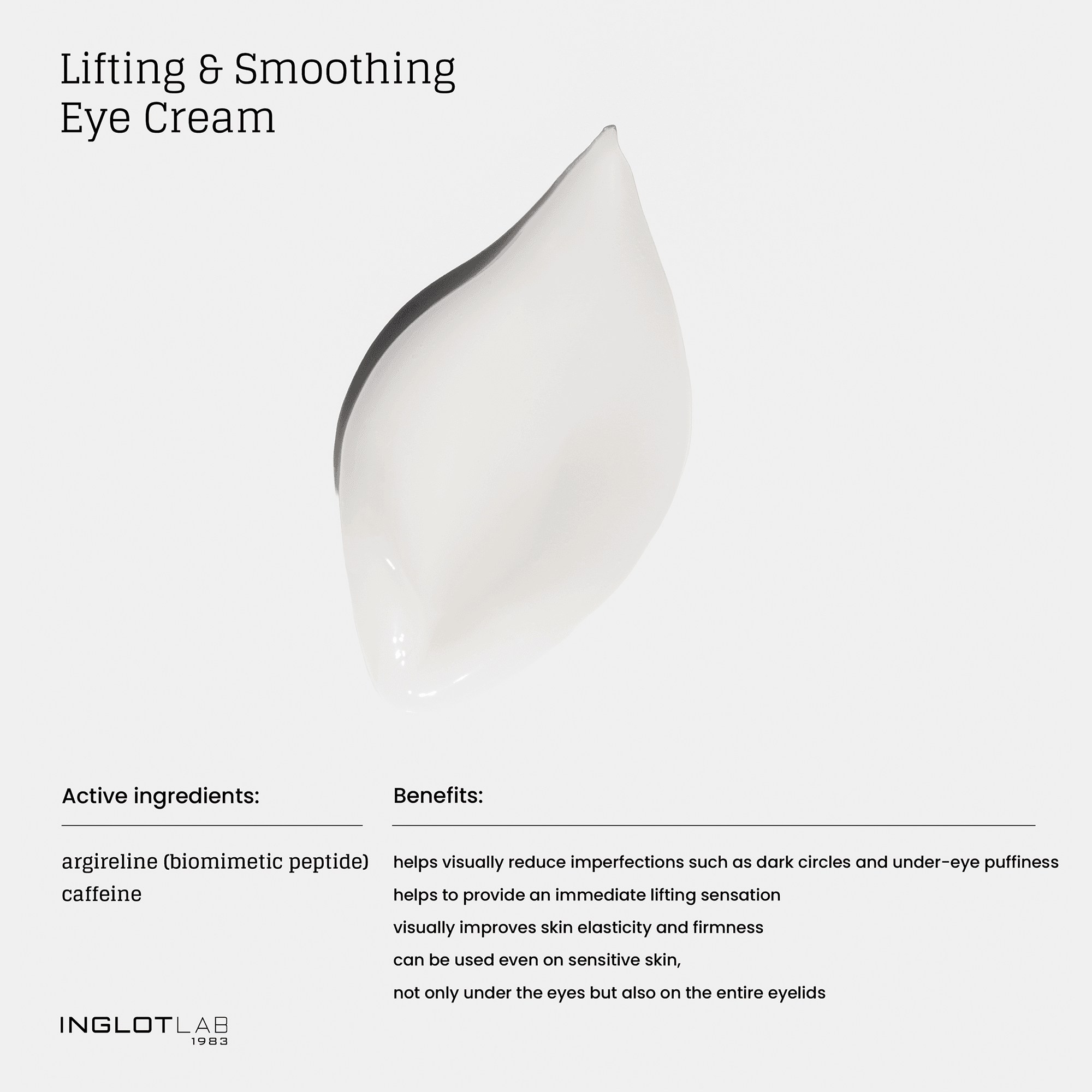 Inglot Lab Lifting & Smoothing Eye Cream 20 ml 5