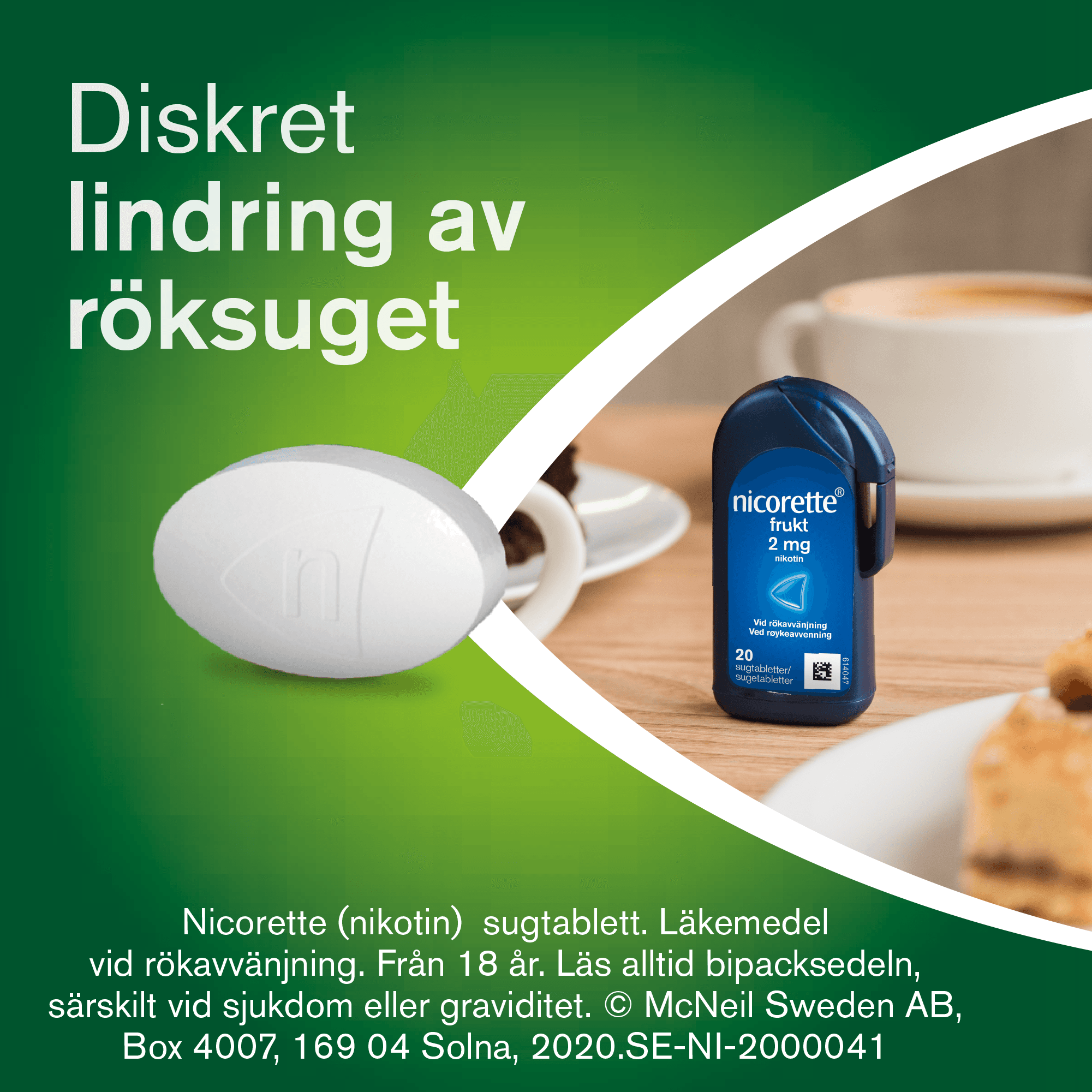 Nicorette Pepparmint, komprimerad sugtablett 2 mg 4 x 20 st 2