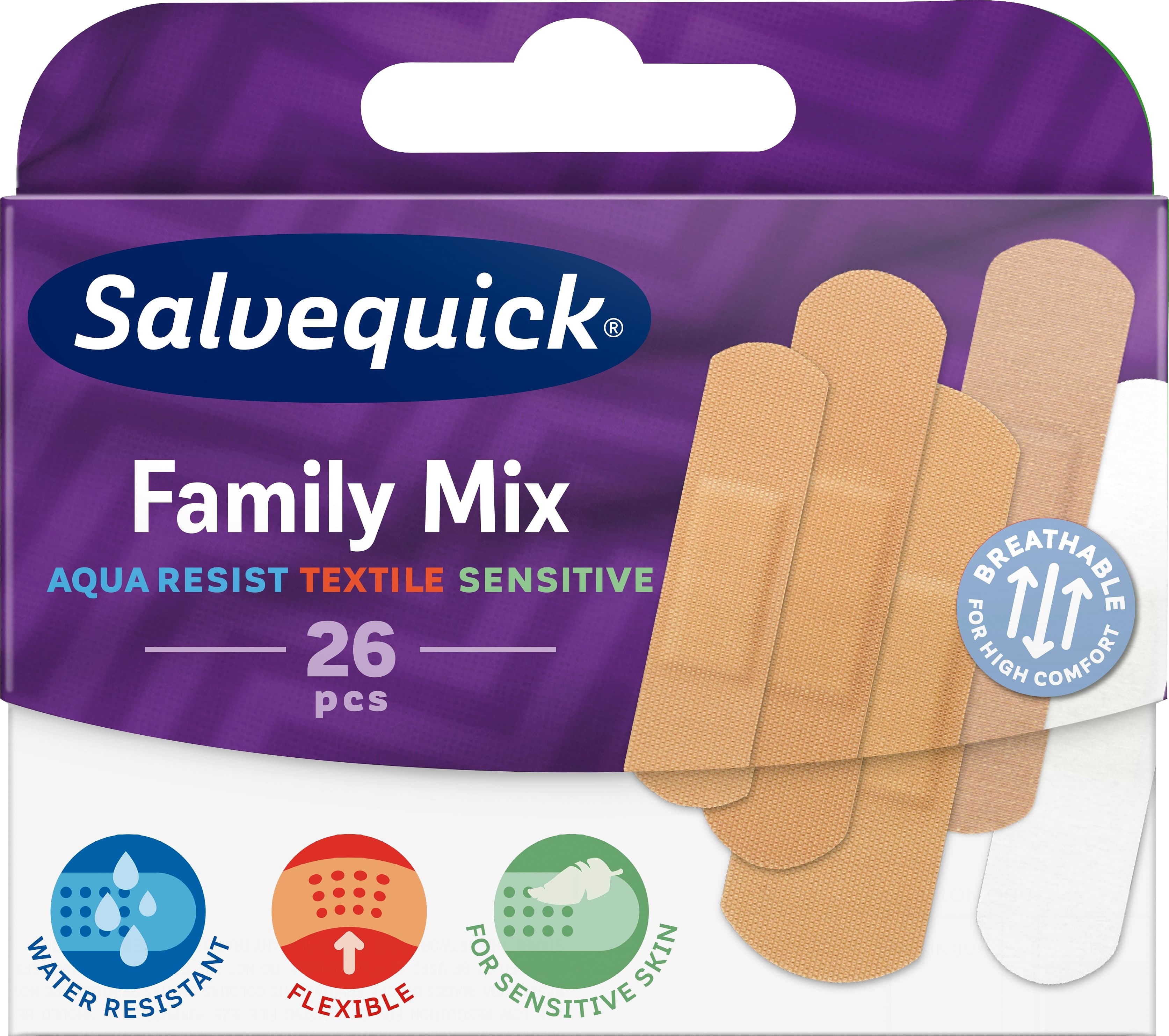 Salvequick Family Mix plåster 26 st