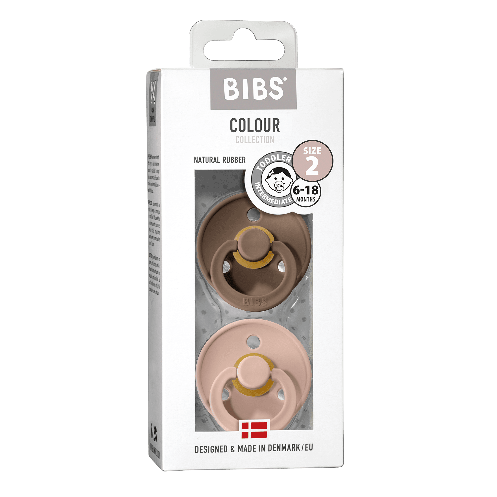 BIBS Colour Latex Size 2 Dark Oak/Blush 2-pack - produktbild 2