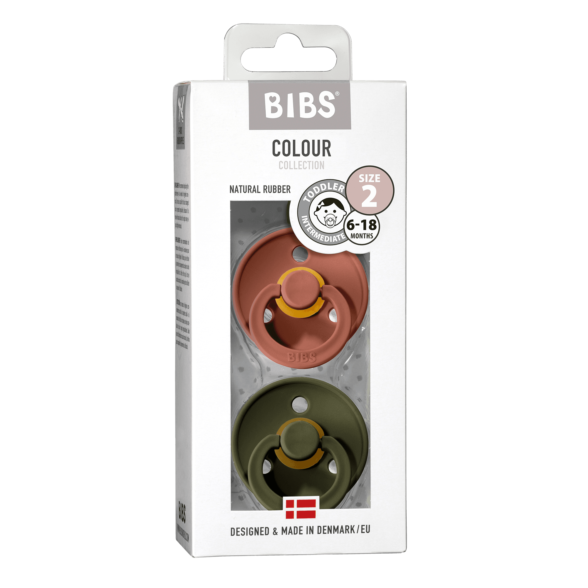 BIBS Colour Nappar Woodchuck/Hunter Green Pink Strl. 2 (6-18 månader) 2-pack - produktbild 2