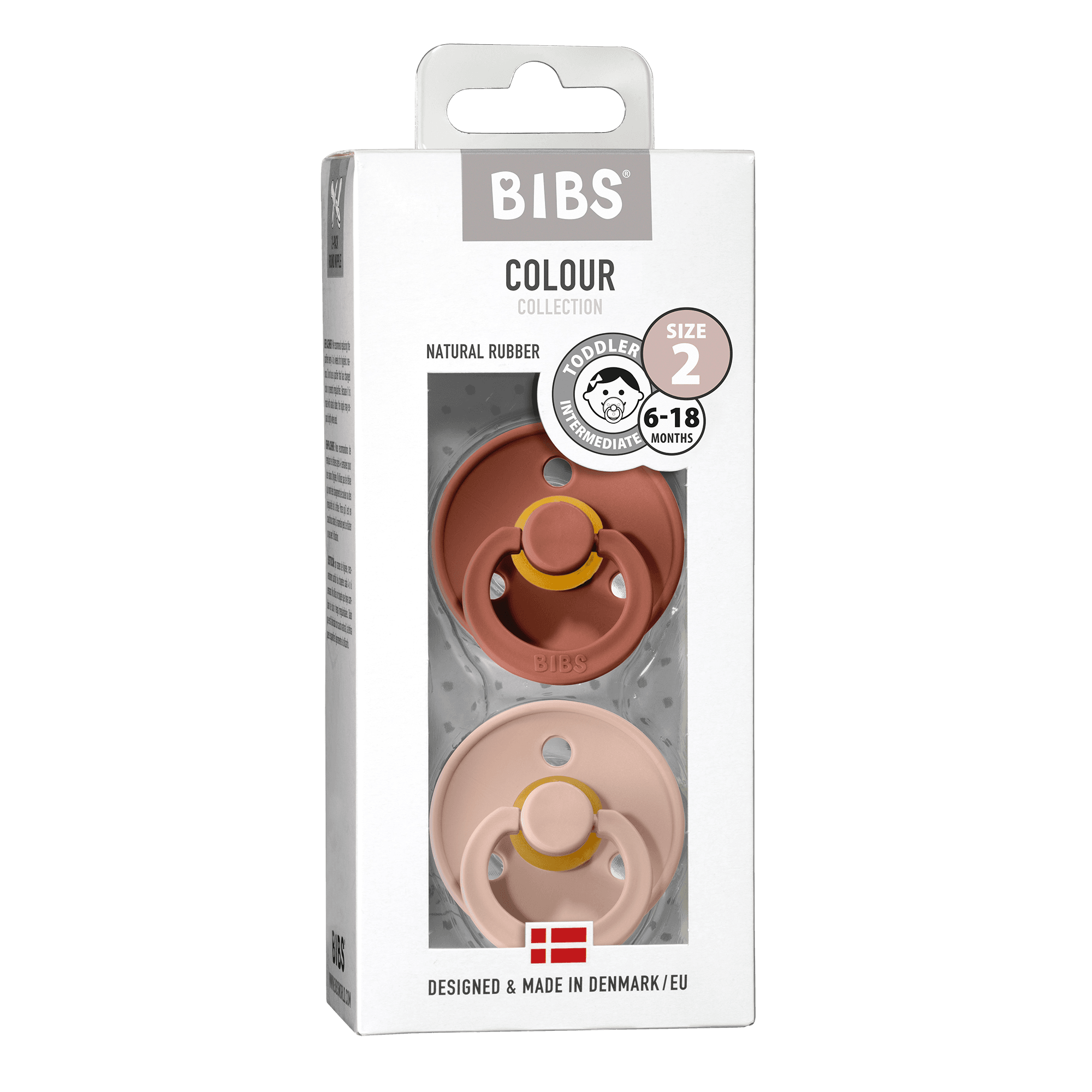 BIBS Colour Latex Size 2 Woodchuck/Blush 2-pack - produktbild 2