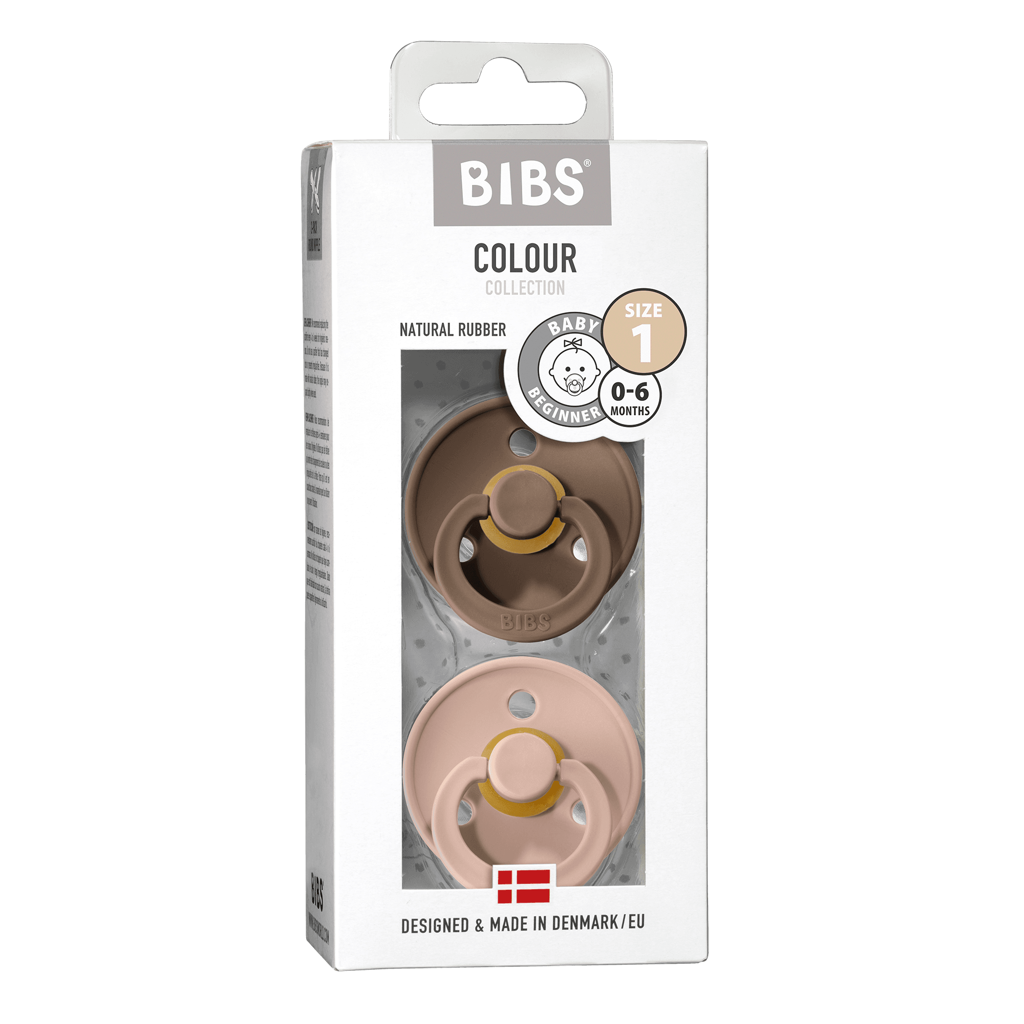 BIBS Colour Latex Size 1 Dark Oak/Blush 2-pack - produktbild 2