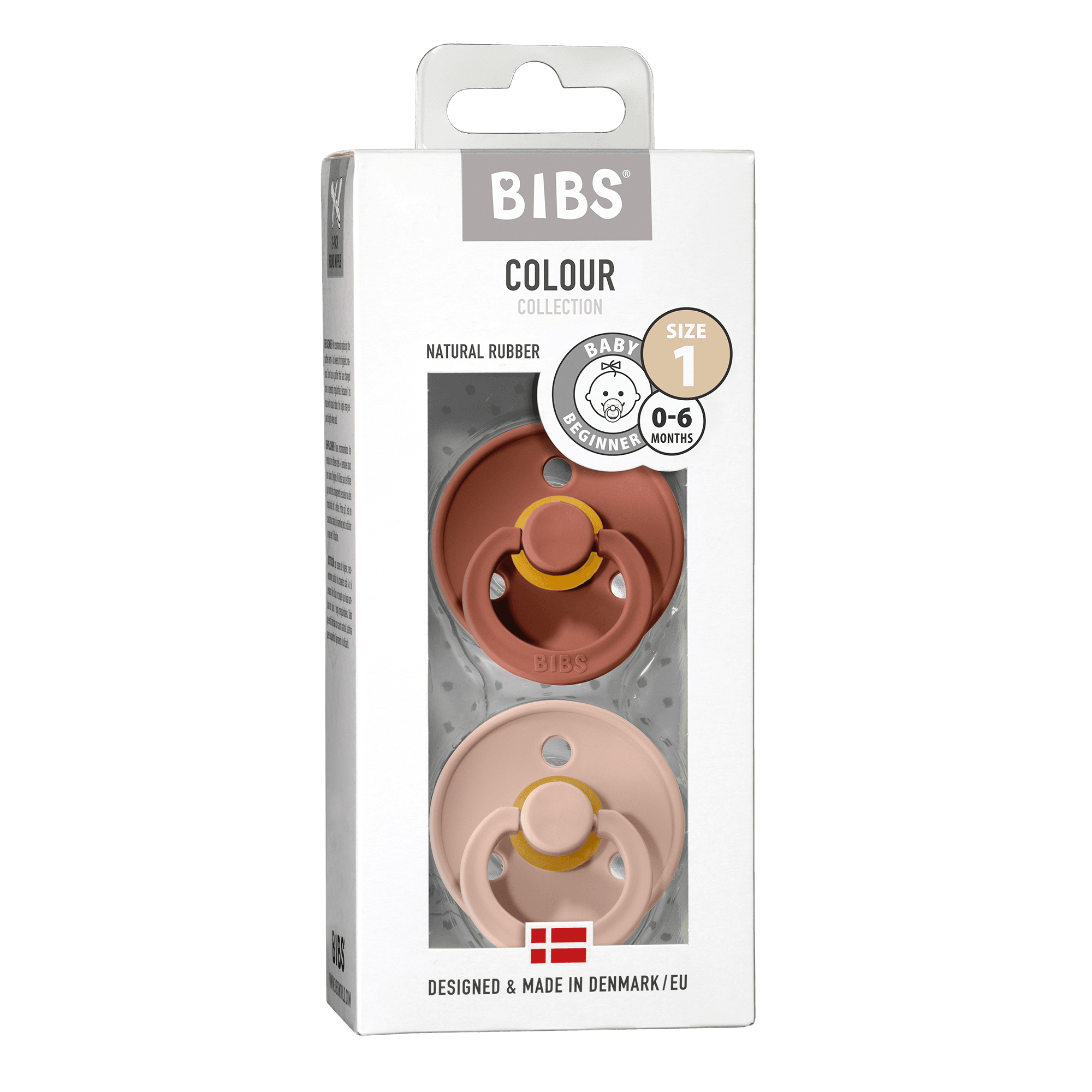 BIBS Colour Latex Size 1 Woodchuck/Blush 2-pack - produktbild 2