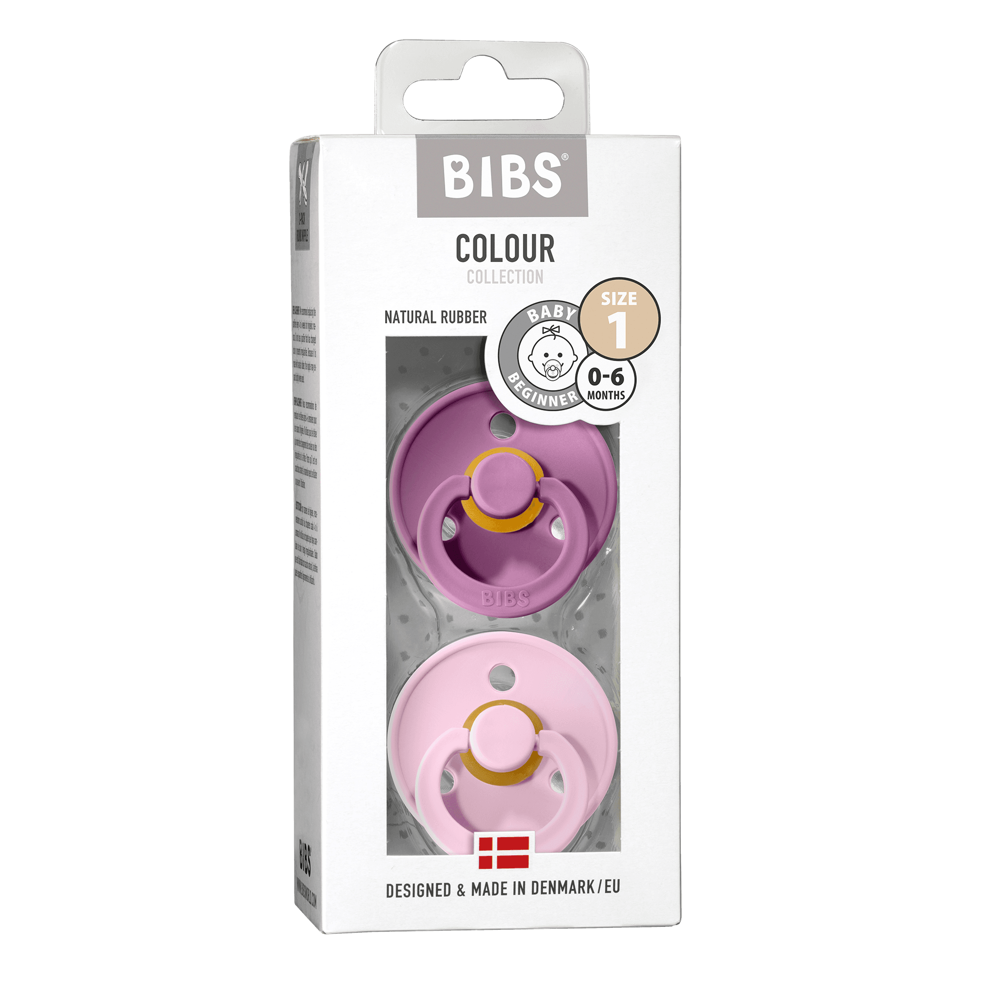 BIBS Colour Nappar Lavender/Baby pink Strl. 1 (0-6 månader) 2-pack 2