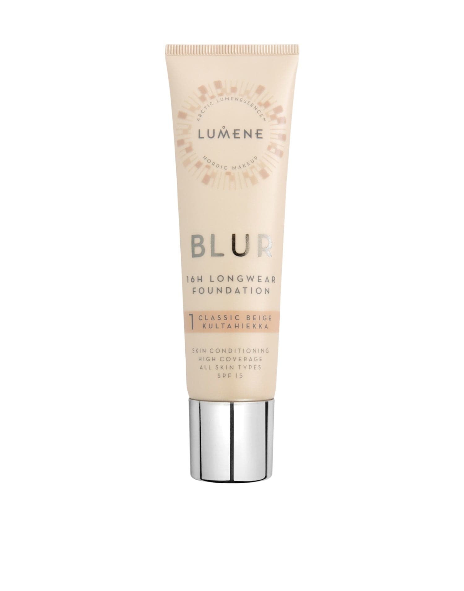 Lumene Blur 16h Longwear Foundation 1 Classic Beige SPF15 30ml