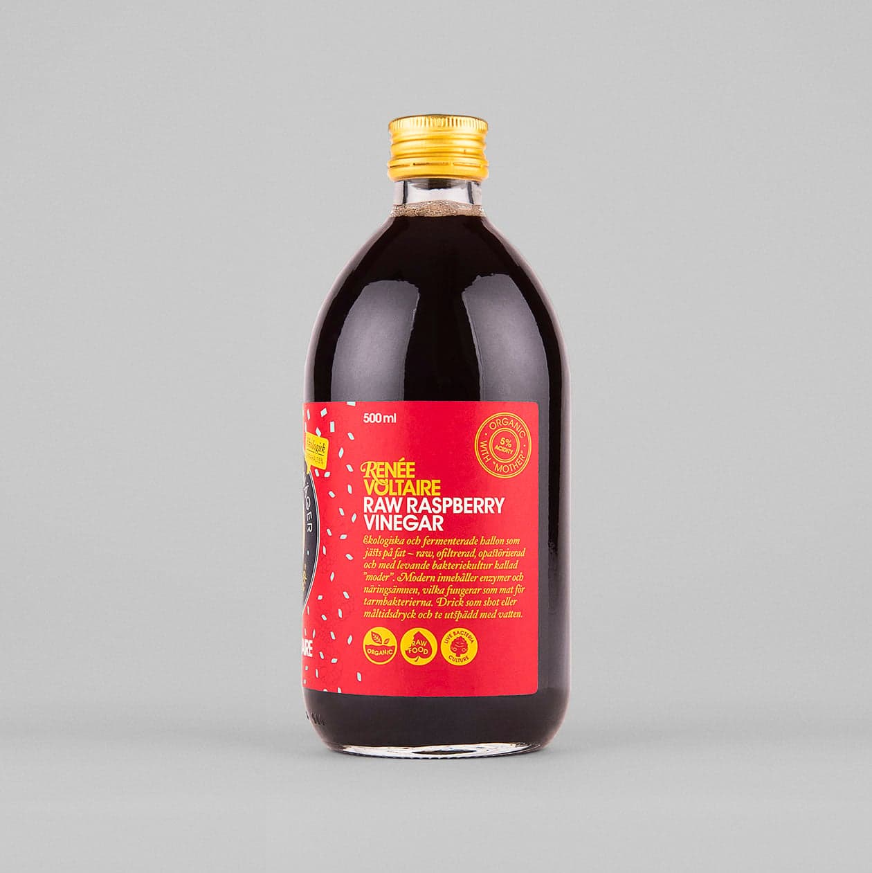 Renée Voltaire Raw Hallonvinäger med Moder EKO 500 ml - produktbild 3