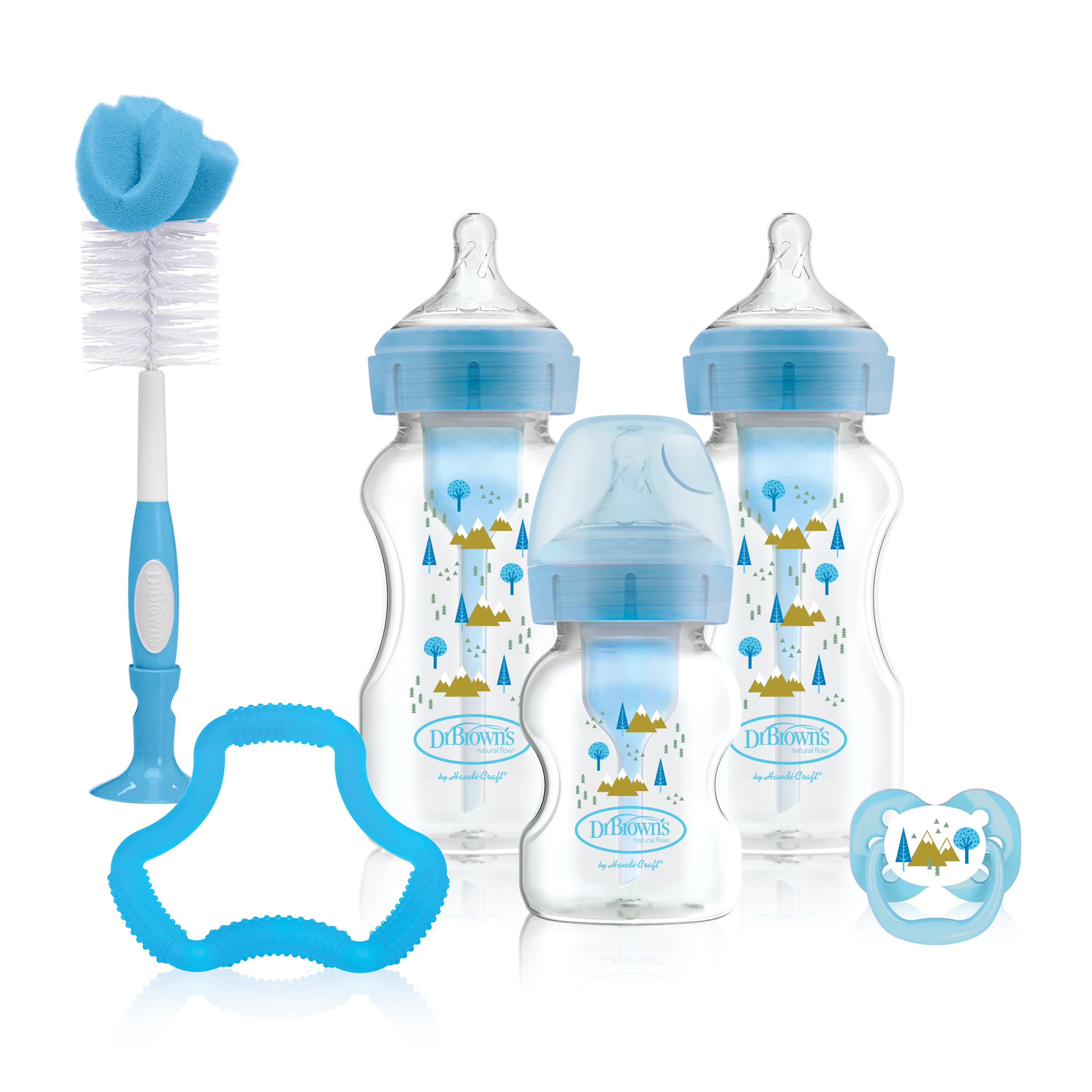 Dr Brown Wide-Neck Options + Blue Gift Set