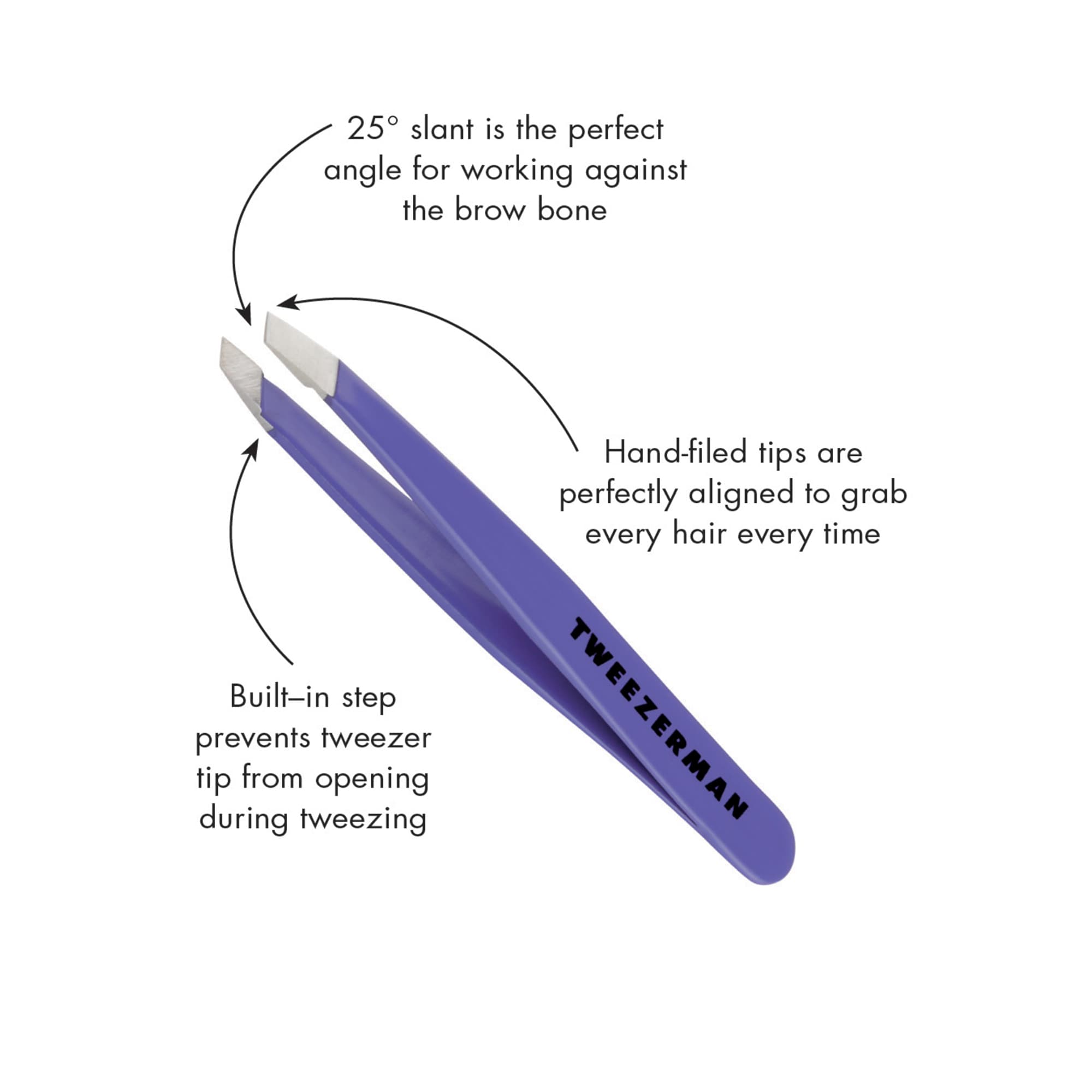 Tweezerman Mini Slant Tweezer Lovely Lavendar 2